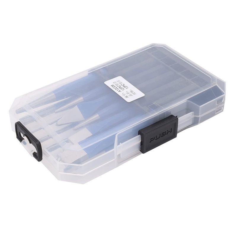 12 Pcs Chisel Punch Set Cylindrical Conical Flat Center Punch Tools For Maintenance Fine Polishing With Plastic Storage Box - Image 4