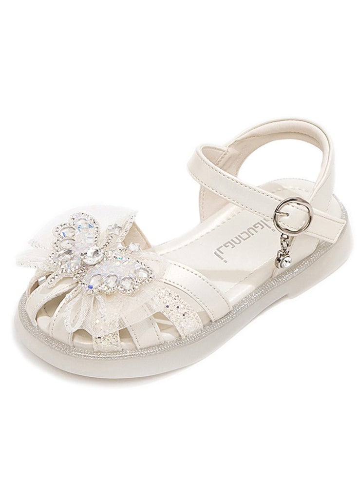 Al Aoyama Toddler  Closed-Toe Flat Sandals little girl Flat Dress Sandals Summer Shoes  - Image 1