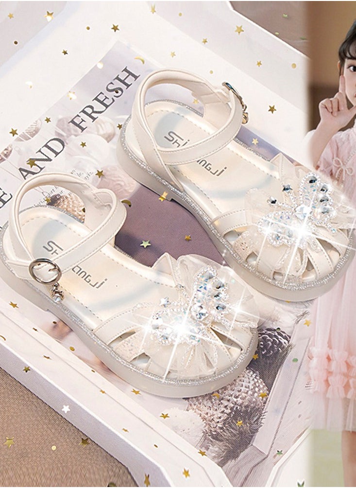 Al Aoyama Toddler  Closed-Toe Flat Sandals little girl Flat Dress Sandals Summer Shoes  - Image 3