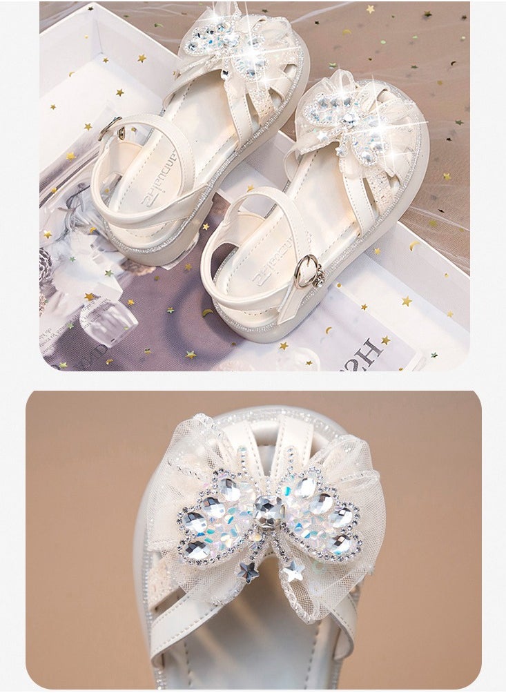 Al Aoyama Toddler  Closed-Toe Flat Sandals little girl Flat Dress Sandals Summer Shoes  - Image 4
