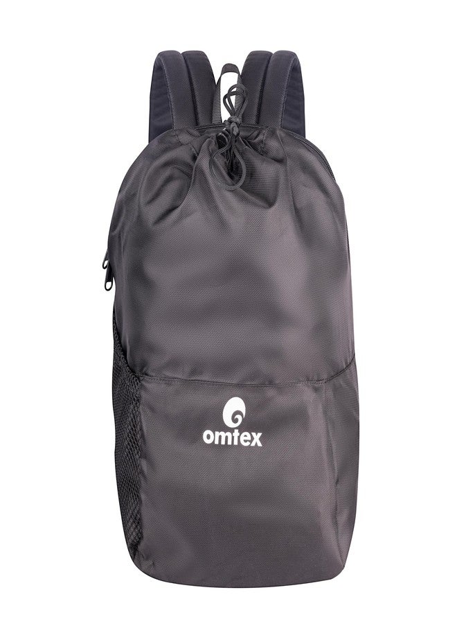 omtex Polyester Mini Backpack for Travel Bag, Casual Lightweight, Hiking Trekking Bag for Men & Women, Black - Image 1
