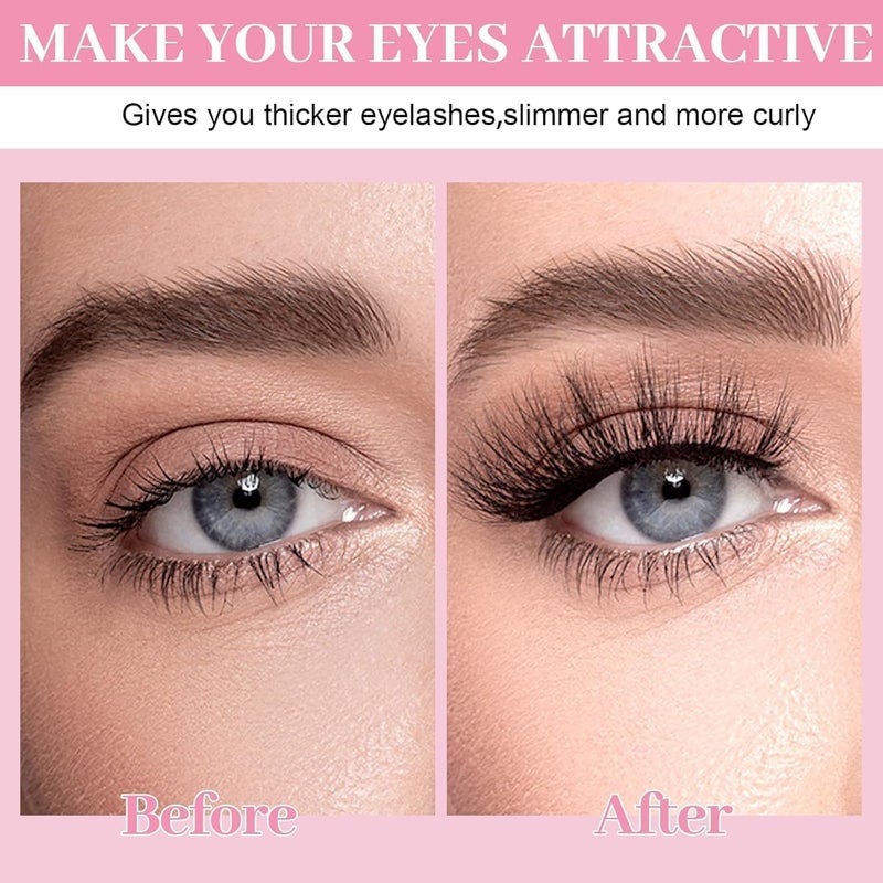 Natural Self Adhesive Eyelashes - 72 PCS - Wispy Press on Lashes Pre Glued Lash Clusters No Glue Needed Press on Eyelash Clusters Reusable Self Adhesive Lash (20P-10D-) - Image 4