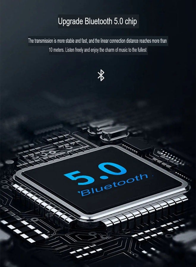 إن كي أكس طاولة جانبية بجانب السرير مع مرآة LED وإضاءة مستشعر وشحن لاسلكي ومكبر صوت BT مقاس 40 سم - Image 4