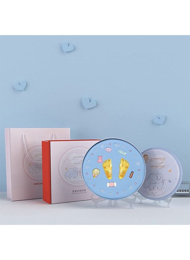 Taimi Baby Footprint Handprint Frame Kit for Baby Shower Gifts, DIY Infants Clay Souvenir Ornament Keepsake Kit Keepsake Box for Newborn Baby Boys and Baby Girls, Memorable New Mom Gifts (Blue)  - Image 4