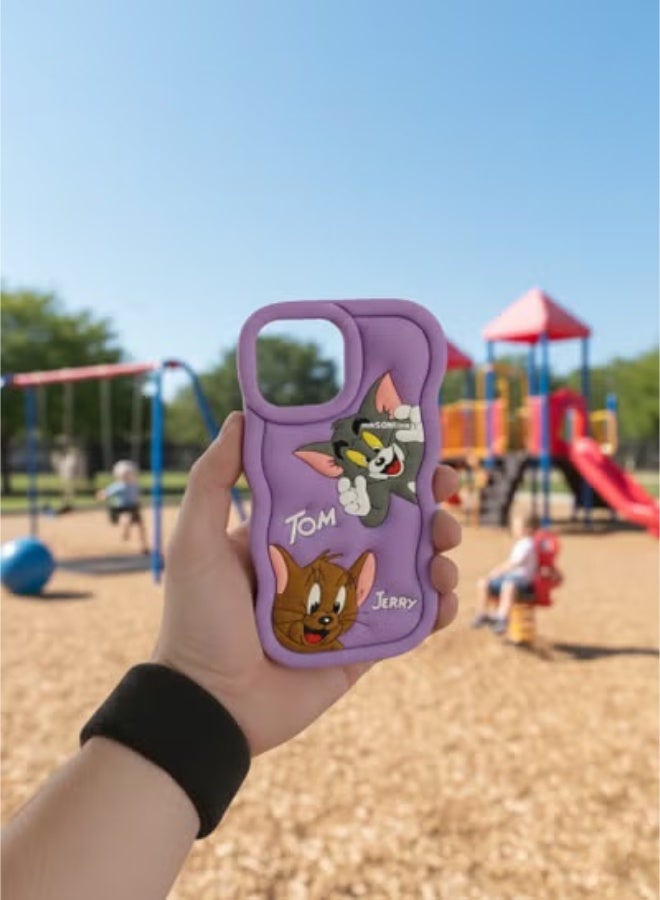Grace Case apple IPhone 16 Pro max - Tom and Jerry 3D Cartoon Phone Case for iPhone 16 Pro Max– Cute  Character Protective Cover - Image 1