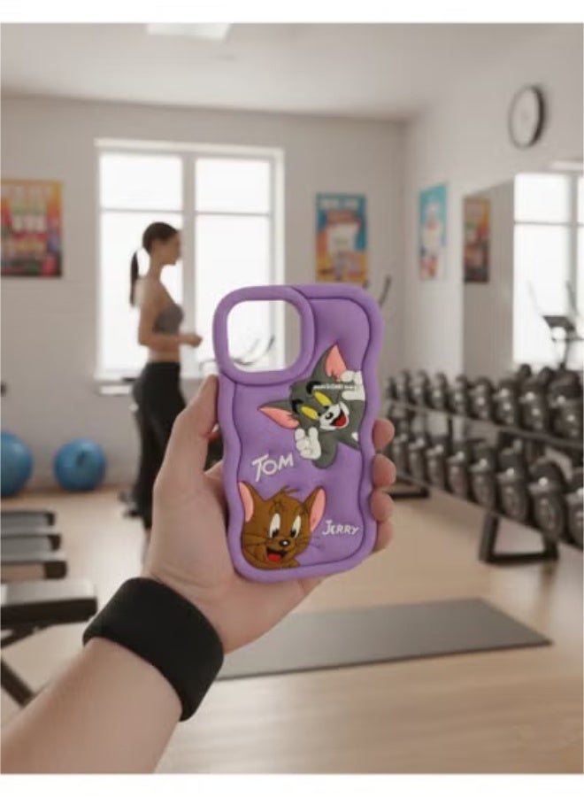 Grace Case apple IPhone 16 Pro max - Tom and Jerry 3D Cartoon Phone Case for iPhone 16 Pro Max– Cute  Character Protective Cover - Image 3
