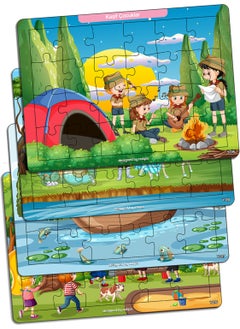 Notpa Educational and Tutorial Wooden 24 Piece Colorful Puzzle Explorer Kids Set of 4 for Children 15