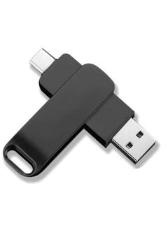 Generic 256GB USB 3.2 Gen 1 Flash Drive, USB A and USB C Dual Drive 2 in 1 Thumb Drive Swivel Design Jump Drive Memory Stick for Android Device/Tablet/Laptop/PC/Phone (Black)  - Image 2