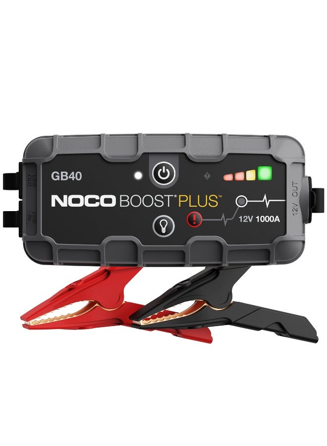 جهاز تشغيل بطارية السيارة المحمول NOCO Boost GB40 12V 1000A UltraSafe مع باور بانك ومصباح LED - Image 1