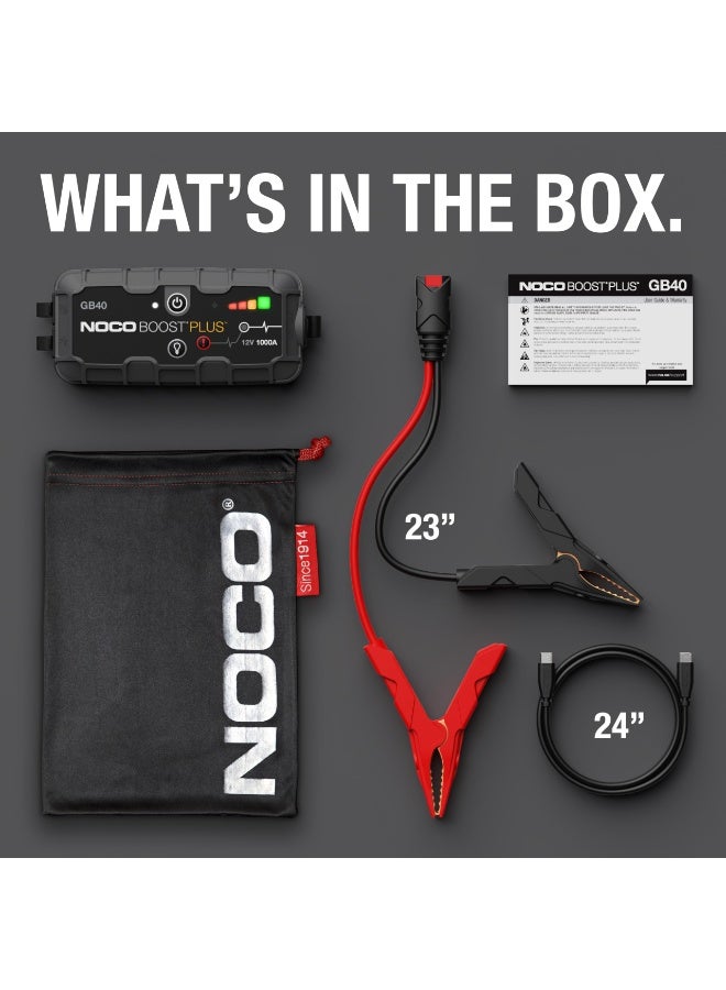 جهاز تشغيل بطارية السيارة المحمول NOCO Boost GB40 12V 1000A UltraSafe مع باور بانك ومصباح LED - Image 4