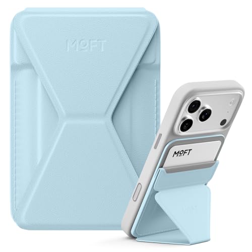 MOFT Magnetic Wallet Stand Compatible with iPhone 1615141312 Series Angle Adjustment Magsafe Compatible MOVAS Phone Stand Soothing Mist - Image 1