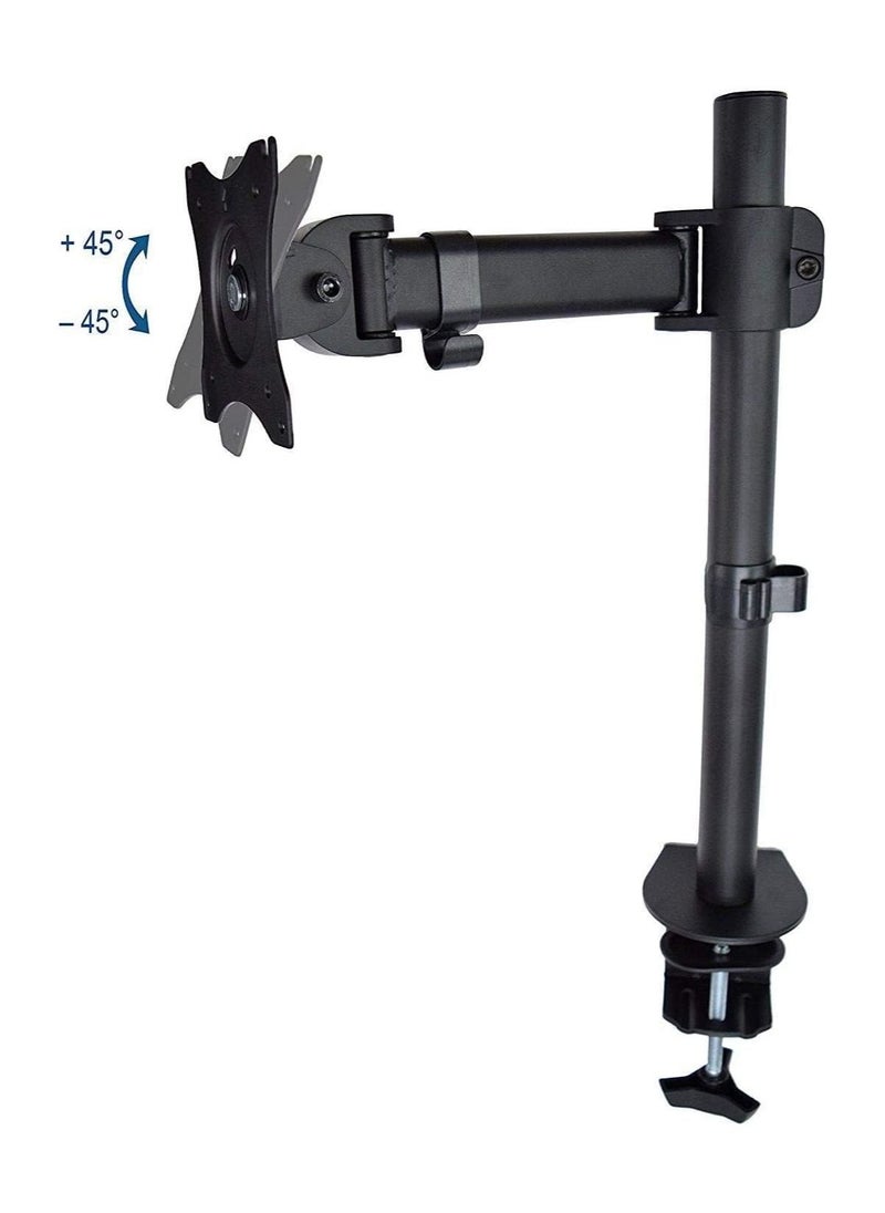 Generic - Single Desk Monitor Stand with Clamp for LCD LED Computer Displays 13 to 27 Inch-Heavy Duty Lift Articulating Arm Mount Fits VESA 75 and 100, 17.6lbs Capacity, - Image 1
