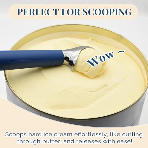 FrostJoy Heated Ice Cream Scoop Rechargeable, Electric Warming Ice Cream Scooper with LED Display, Heats to 158°F for Hard Ice Cream, Easy for Seniors & Kids, IP67 Waterproof (Blue, 2 oz) - Image 4
