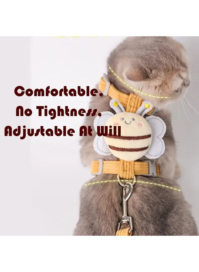 طقم لجام ومقود زي أرنب القط الوردي مضاد للهروب مقاس واحد لجميع الفصول - Image 5