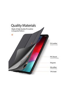 NB Ipad Air 4Th Generation 10.9 Inch 2020 Case With Pencil Holder Pencil Charging Soft Tpu Back Magnetic Tirfold Stand Cover For Ipad Air 4Th 10.9” 2020 Black  - Image 4