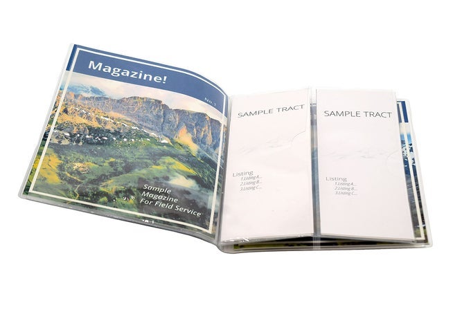 JW FIELD SERVICE VINYL MAGAZINE AND TRACT ORGANIZER HOLDER SUPPLIES