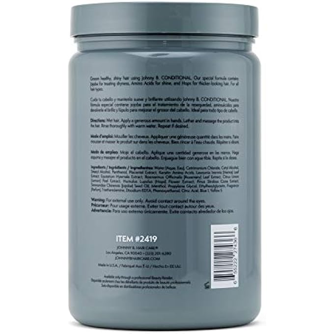 JOHNNY B. CONDITIONAL HAIR CONDITIONER 32 OZ. - Image 2