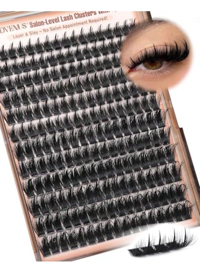 Goddvenus Manga Lash Clusters With Spikes Wispy Cluster Eyelash Extensions Fluffy Anime Eyelashes Clusters Reusable Faux Mink Fairy Individual Lash Extension D Curve 1218mm 204 pieces - Image 1