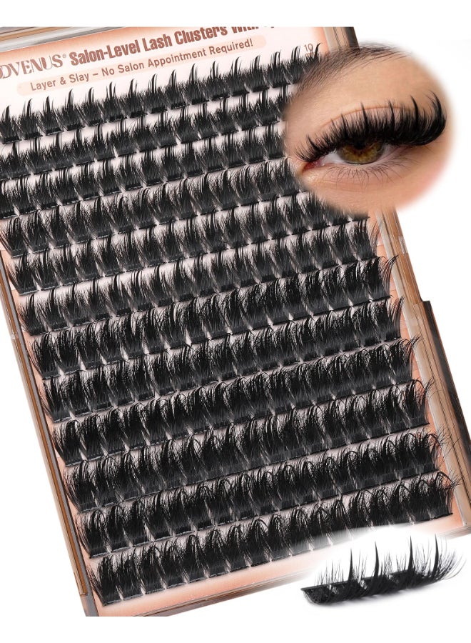 Goddvenus Manga Lash Clusters With Spikes Wispy Cluster Eyelash Extensions Fluffy Anime Eyelashes Clusters Reusable Faux Mink Fairy Individual Lash Extension D Curve 1218mm 204 pieces - Image 2