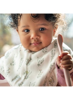 aden + anais aden + anais Silky Soft Bamboo Viscose Burpy Bib - Multi-Use, Absorbent 4-Layer Burp Cloth and Full-Coverage Snap-Closure Baby Bib in One, 22.5” X 11”, 2-Pack, French Floral  - Image 2