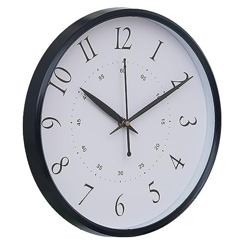 Webelkart Premium Plastic Wall Clock for Home and Office Decor/Office Wall Clocks/Wall Clock for Living Room (Black) - Wall Watch for Home - Image 5