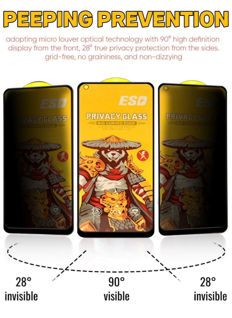 ESD 2 Pieces Tempered Dustproof Privacy Glass Screen Protector Compatible For Samsung Galaxy M11 - Image 2