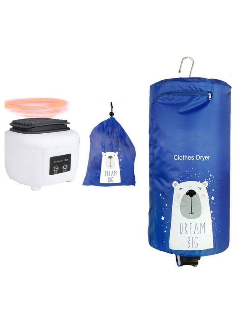 ارواق مجفف ملابس ساخن، مجفف ملابس أوتوماتيكي، مجفف قابل للطي، سريع الجفاف، وضع فعال، مؤقت تلقائي رقمي للمنزل والسفر والشقق والمساكن - Image 1