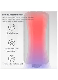 AROAQ Heated Clothes Dryer, Automatic Clothes Dryer Heater Portable Folding Dryer Quick Dry and Efficient Mode Digital Automatic Timer for Home Travel Apartments Dorms  - Image 4