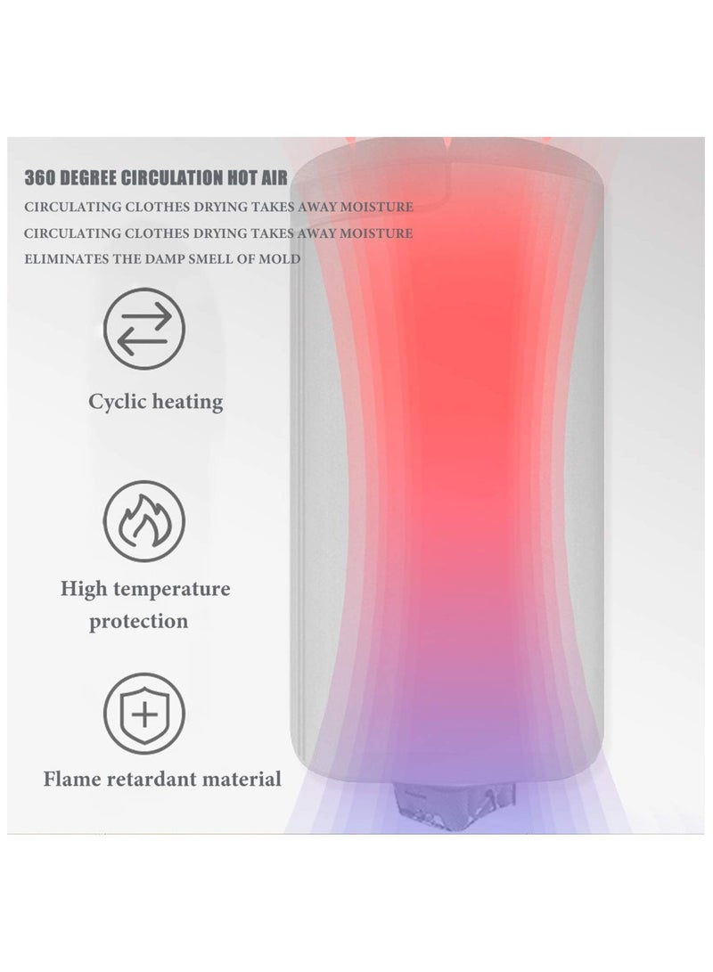 ارواق مجفف ملابس ساخن، مجفف ملابس أوتوماتيكي، مجفف قابل للطي، سريع الجفاف، وضع فعال، مؤقت تلقائي رقمي للمنزل والسفر والشقق والمساكن - Image 4