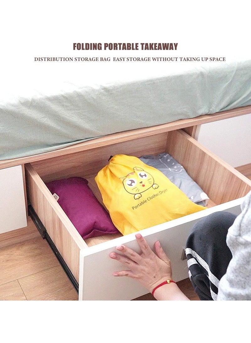 ارواق مجفف ملابس ساخن، مجفف ملابس أوتوماتيكي، مجفف قابل للطي، سريع الجفاف، وضع فعال، مؤقت تلقائي رقمي للمنزل والسفر والشقق والمساكن - Image 5