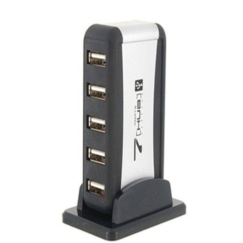 Usb2.0 Vertical 7-Port Hub One To Seven With Base Hub Splitter 7-Port Hub With Power Supply - Image 3