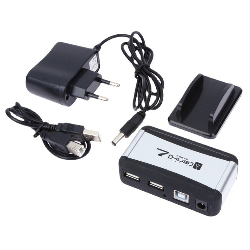 Usb2.0 Vertical 7-Port Hub One To Seven With Base Hub Splitter 7-Port Hub With Power Supply - Image 5