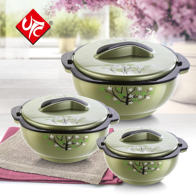 UTC Spectra 3 Pcs Set Gift Set (600ml, 1200ml, 1800ml), Green | BPA Free | Food Grade | PU Insulated | Hot & Cold - Image 3