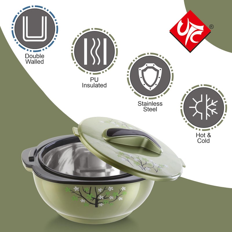 UTC Spectra 3 Pcs Set Gift Set (600ml, 1200ml, 1800ml), Green | BPA Free | Food Grade | PU Insulated | Hot & Cold - Image 4