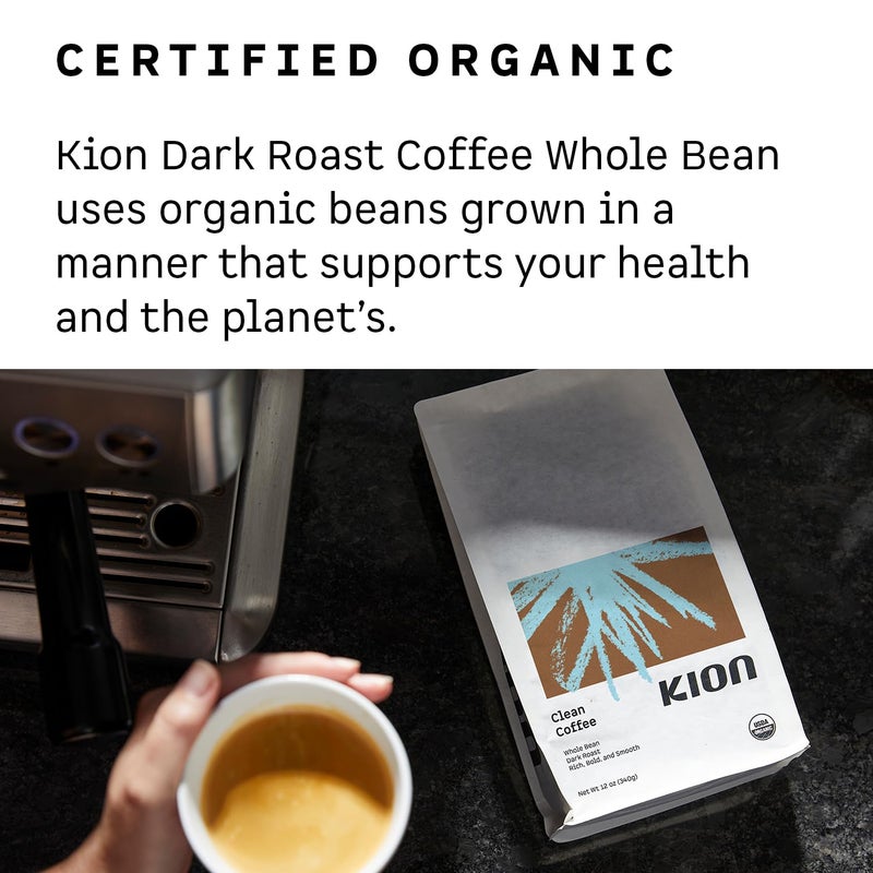 Kion Organic Coffee | Tested for Toxins | Roasted to Maximize Health and Taste | Whole Bean Dark Roast 12 Oz - Image 3