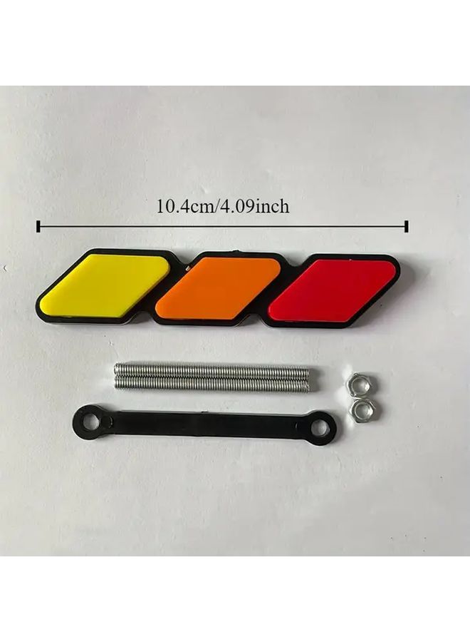 Universal Fit 3 Colors Grille Badge Emblem Durable Car Accessories with Adhesive Backing Blue 12x2.5cm Easy Installation Vehicle Stylish High Quality Decorative Auto Modifier - Image 2
