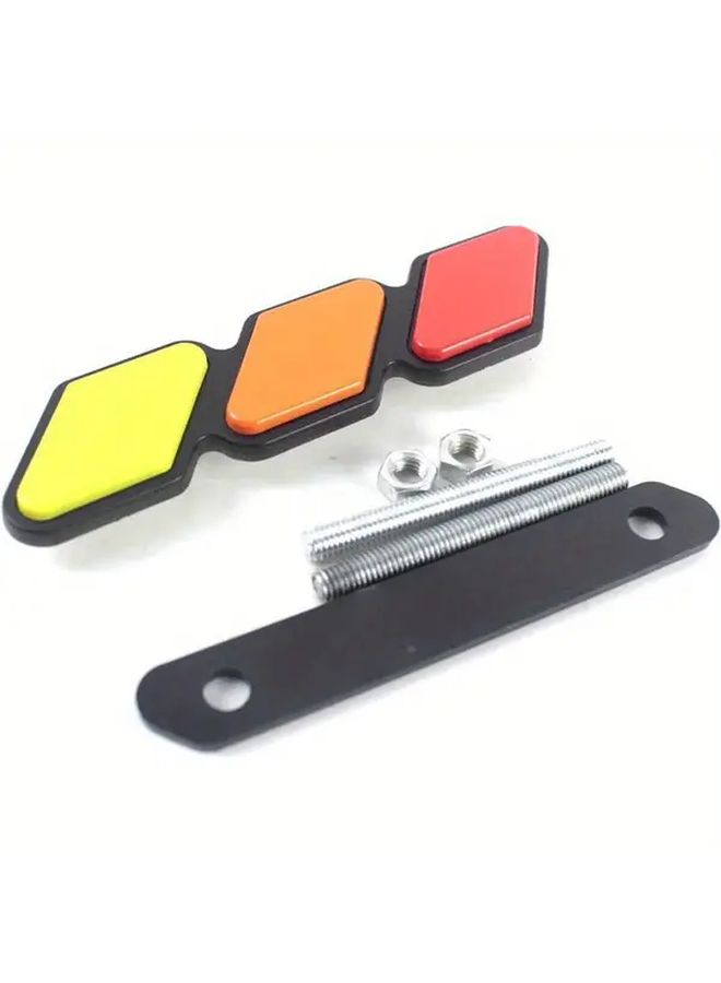 Universal Fit 3 Colors Grille Badge Emblem Durable Car Accessories with Adhesive Backing Blue 12x2.5cm Easy Installation Vehicle Stylish High Quality Decorative Auto Modifier - Image 4