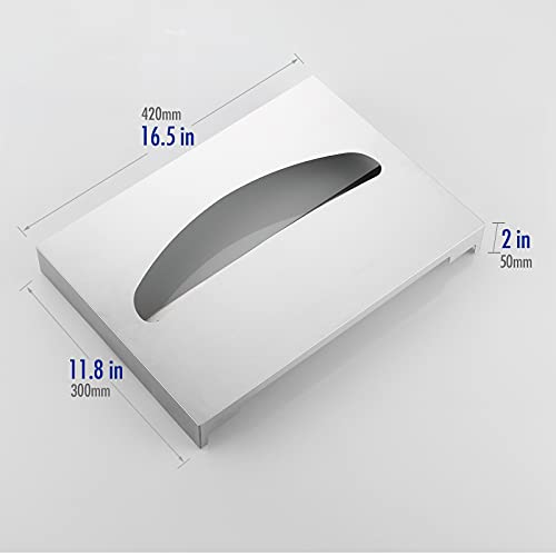 Gorlary Toilet Seat Cover Dispenser Wall Mounted SUS 304 Stainless Steel Brushed - Image 5
