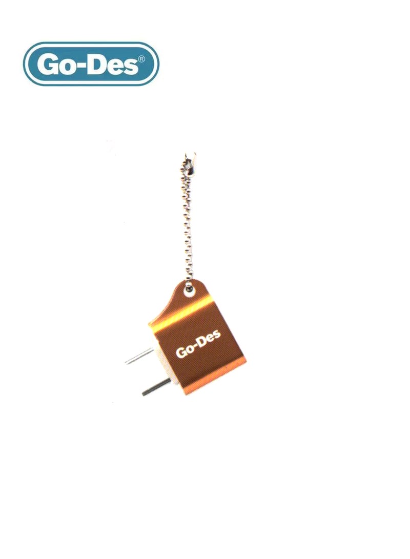 Go-Des Type C to USB OTG Adapter With Keychain GD-CT026 - Gold - Image 2