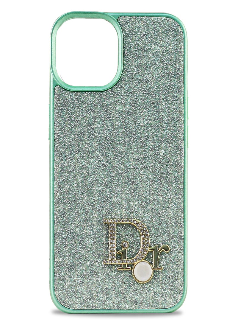 Luxury Shiny Bling Sparkly Bumper Cover with For Women Girls Soft Slim Shockproof Protective Phone Case for iPhone 14 Pro Max (Light Green)