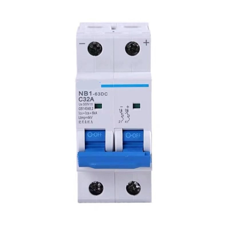 قاطع الدائرة المصغر للتيار المستمر NB1 63DC 2P DC500V 10A 6KA 1P 4P C1A 2A 3A 4A 5A 6A 16A 20A 25A 32A 40A 50A 63A - Image 2