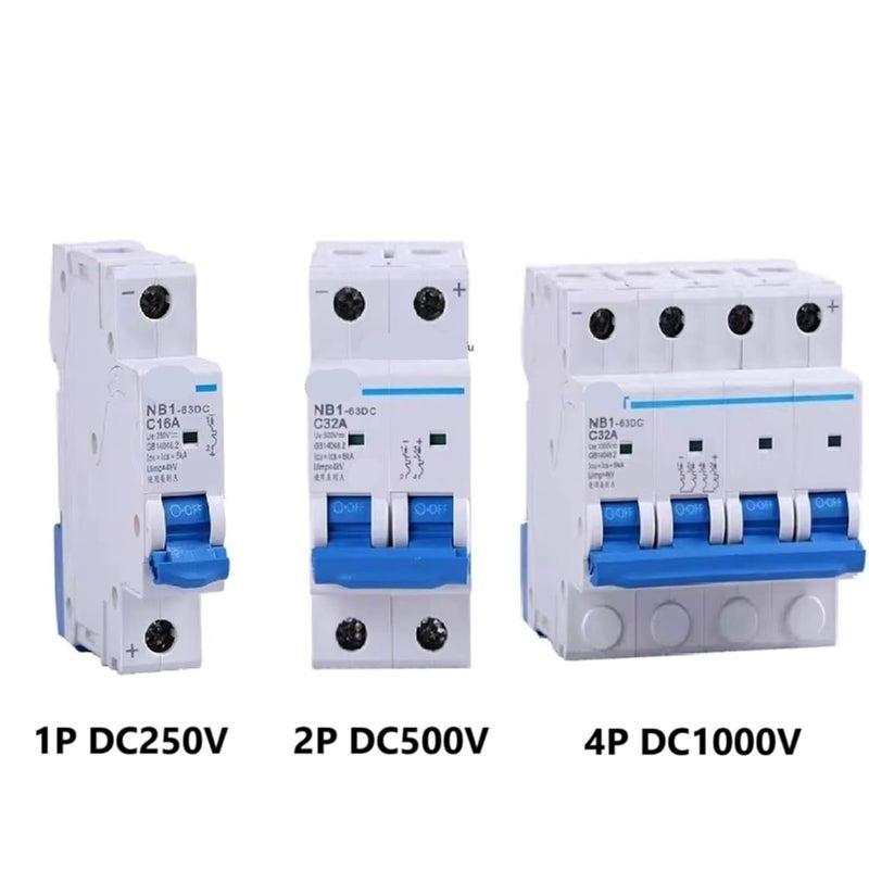 قاطع الدائرة المصغر للتيار المستمر NB1 63DC 2P DC500V 10A 6KA 1P 4P C1A 2A 3A 4A 5A 6A 16A 20A 25A 32A 40A 50A 63A - Image 3