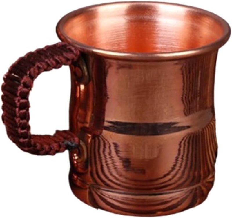 Thickened Copper Cup 400 ML Food-safe Solid Copper - Durable Engraved Handle Moscow Style Cup for Indoor Outdoor Daily Use - Image 2