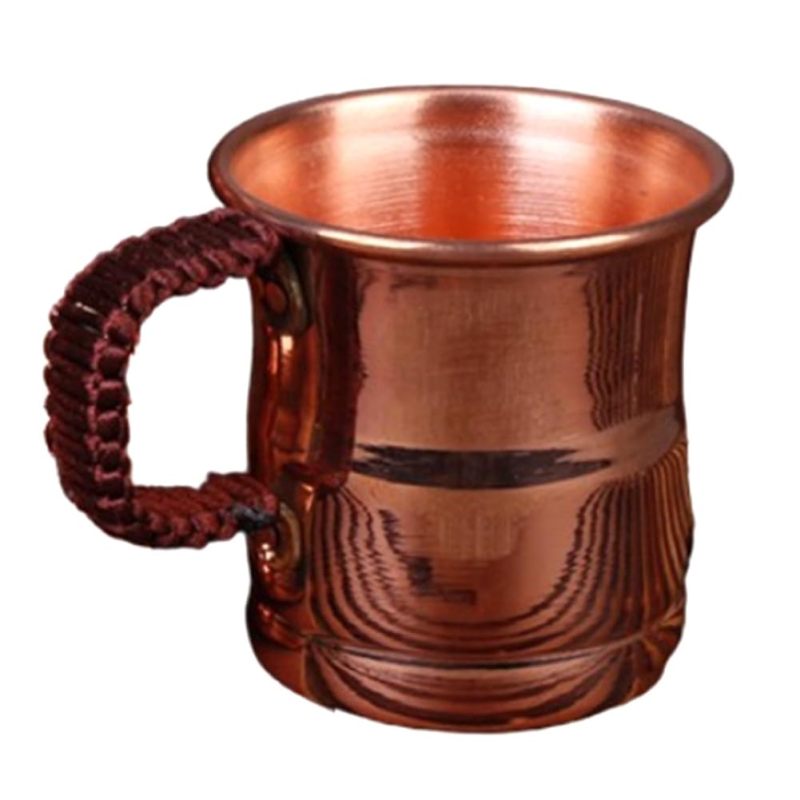 Thickened Copper Cup 400 ML Food-safe Solid Copper - Durable Engraved Handle Moscow Style Cup for Indoor Outdoor Daily Use - Image 1