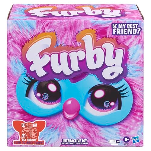 Furby فوربي حلوى القطن، 15 ملحقات أزياء، ألعاب محشوة تفاعلية للأطفال من 6 سنوات وما فوق، تعمل بالصوت، وردي وأزرق (حصري على أمازون) - Image 2