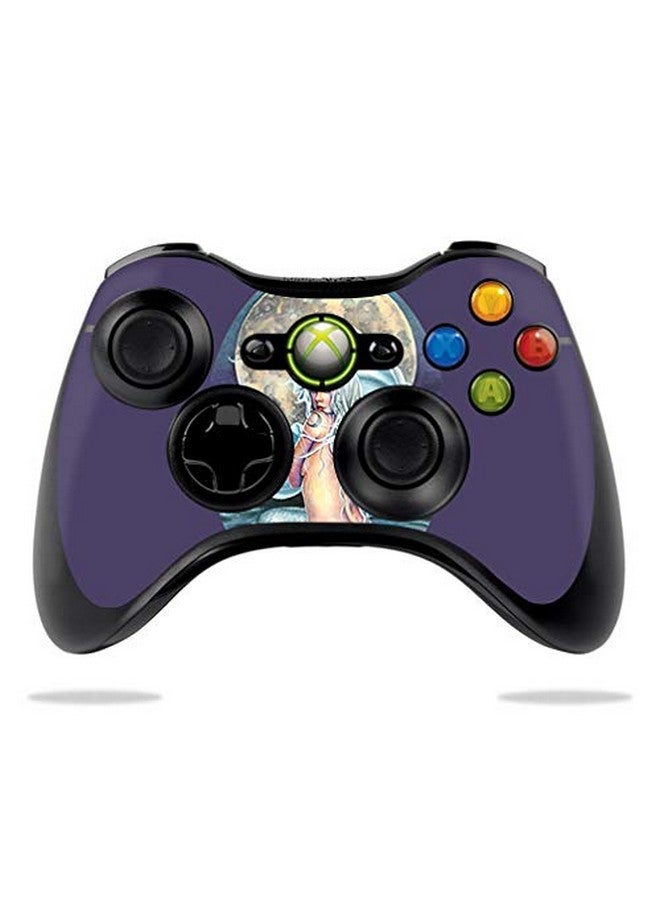 مايتي سكينز غلاف Mightyskins متوافق مع وحدة تحكم Microsoft Xbox 360 Moon Mermaid | غطاء ملتف واقٍ ومتين وفريد من نوعه من الفينيل | سهل التطبيق والإزالة وتغيير الأنماط | صنع في الولايات المتحدة الأمريكية - Image 1