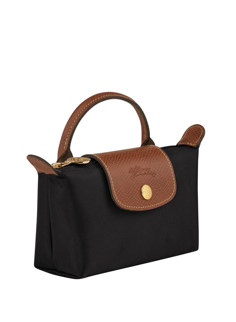 لونج شامب حقيبة يد نسائية صغيرة من لونغشامب، حقائب كروس بودي، حقيبة كتف بحزام كتف مع مشبك، طراز كلاسيكي أسود - Image 5