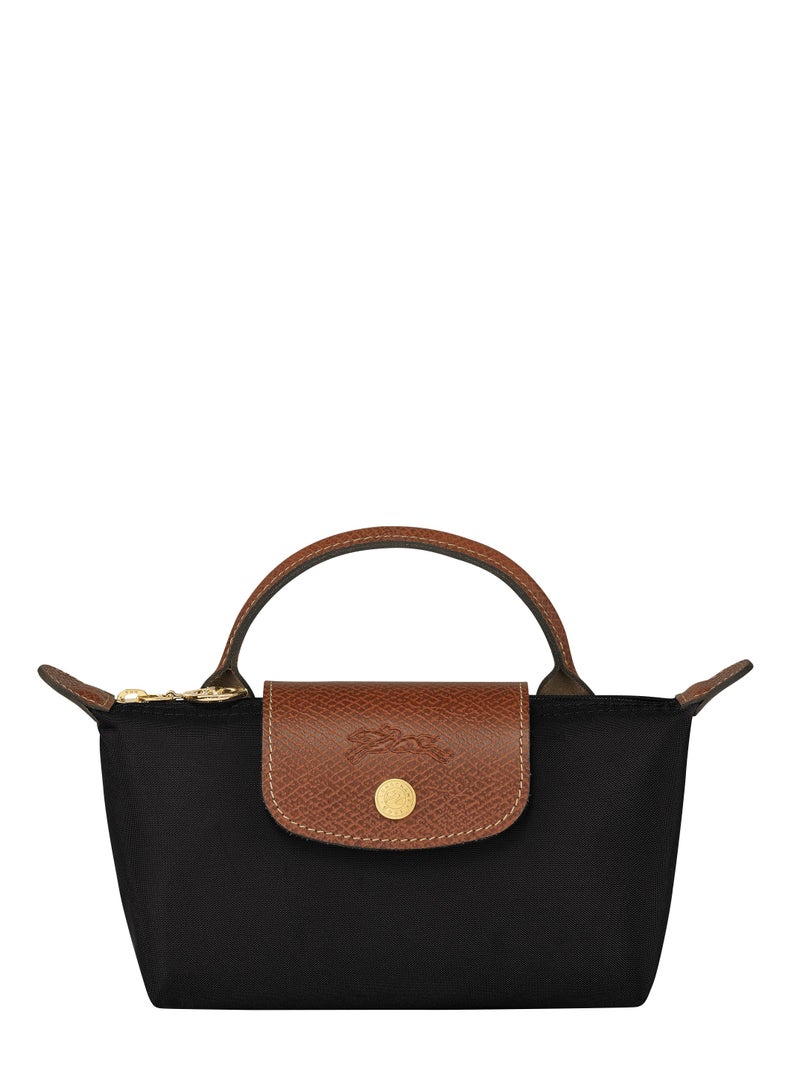 لونج شامب حقيبة يد نسائية صغيرة من لونغشامب، حقائب كروس بودي، حقيبة كتف بحزام كتف مع مشبك، طراز كلاسيكي أسود - Image 4