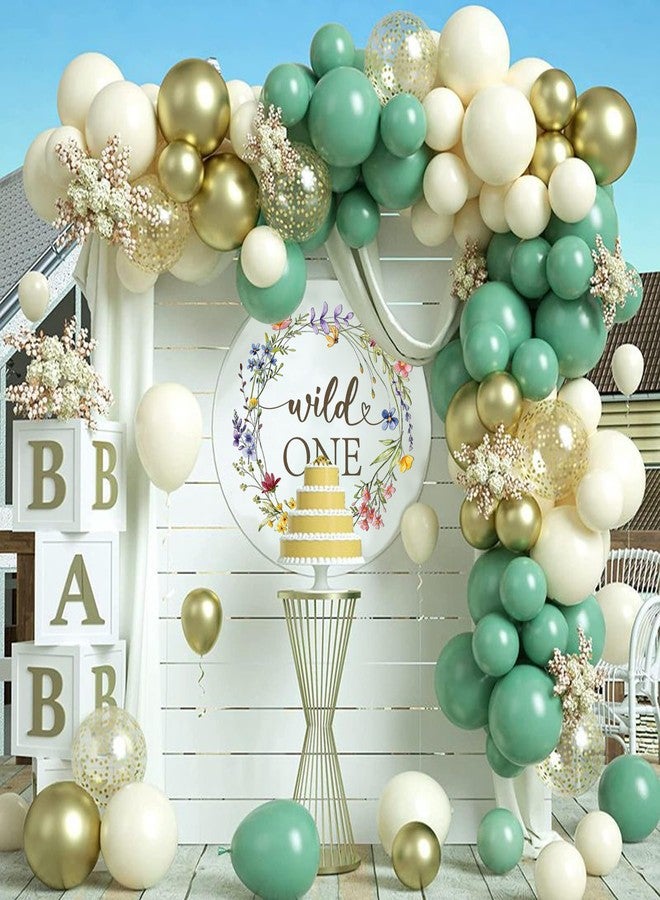 Dvehdbay Wild One Birthday Decorations Girl - Floral 1st Birthday Decorations Girl, Pink Jungle Theme Party Supplies, Pink Floral Wild One Banner,Wildflower Arch Backdrop Decal, Sign for Backdrop - Image 4