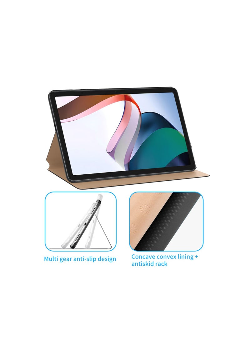 Wtech Creative Series High Quality Leather Flip Case Cover For Xiaomi Redmi Pad 10.61 Inch 2022 Black - Image 3
